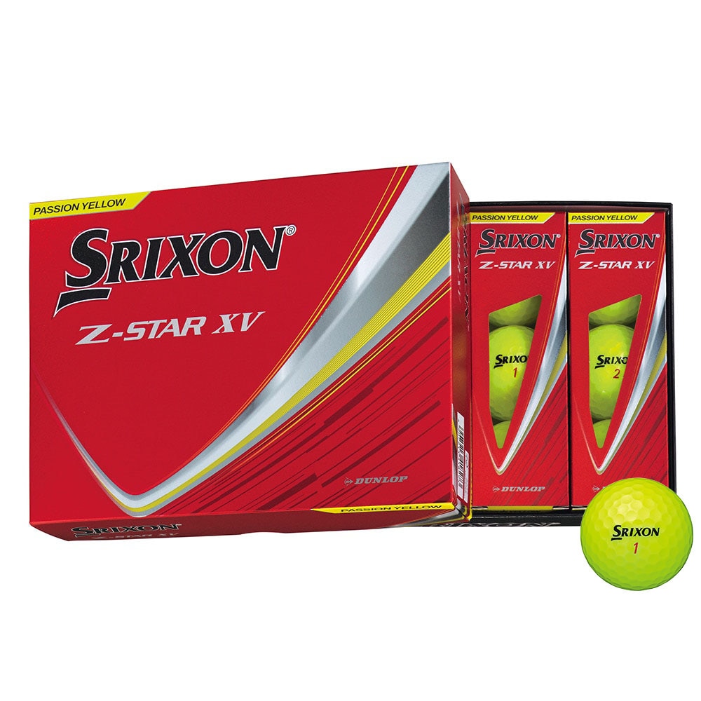 スリクソン（SRIXON）（メンズ）ゴルフボール ゼットスター Z-STAR XV9 SRX YEL ダース(12個入り)