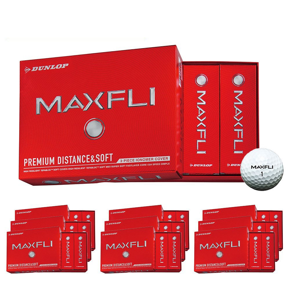 ロゴ入 DUNLOP  MAXFLI ゴルフボール10ダース マックスフライ（MAXFLI）（メンズ）【10ダースセット】ゴルフボール