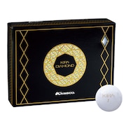 キャスコ（KASCO）（メンズ、レディース）ゴルフボール KIRA DIAMOND ホワイト ダース(12個入り)