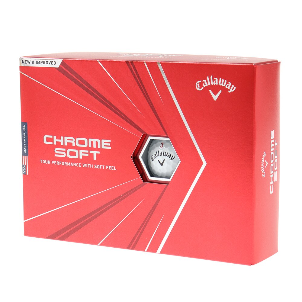 キャロウェイ（CALLAWAY）（メンズ、レディース）ボール クロムソフト CHROME SOFT ホワイト ダース(12個入り)