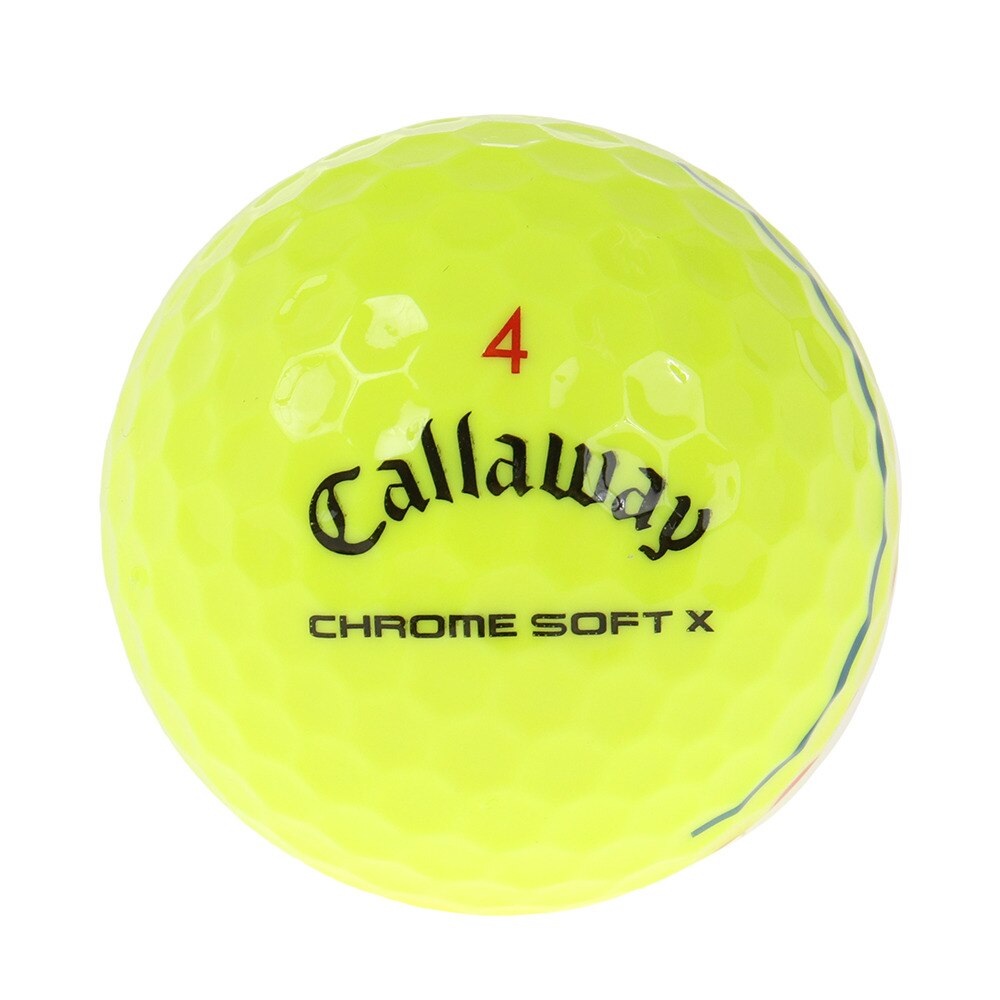 キャロウェイ（CALLAWAY）（メンズ、レディース）CHROME SOFT X ゴルフボール トリプル・トラック イエロー 1ダース(12球入り)