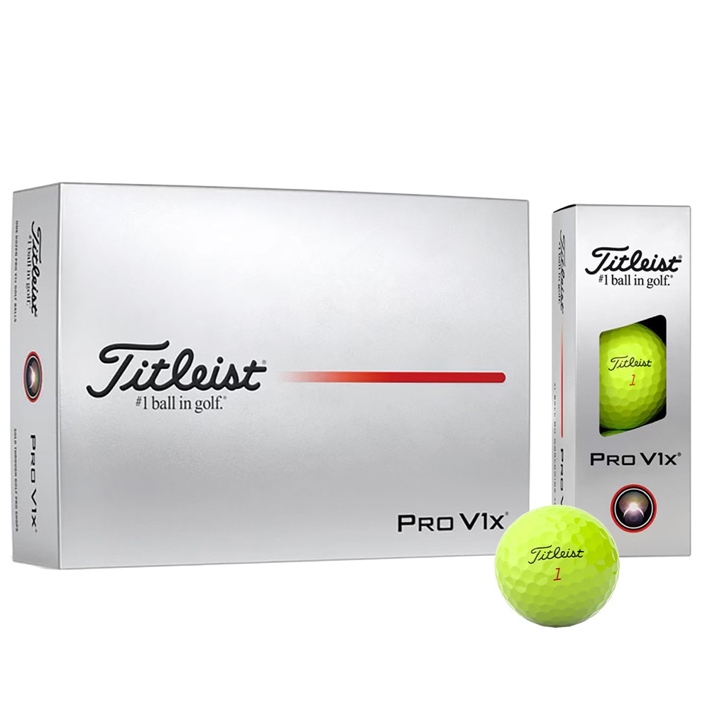 タイトリスト（TITLEIST）（メンズ）PRO V1X プロV1X YEL ゴルフボール T2149S-3PJ ダース(12個入り)