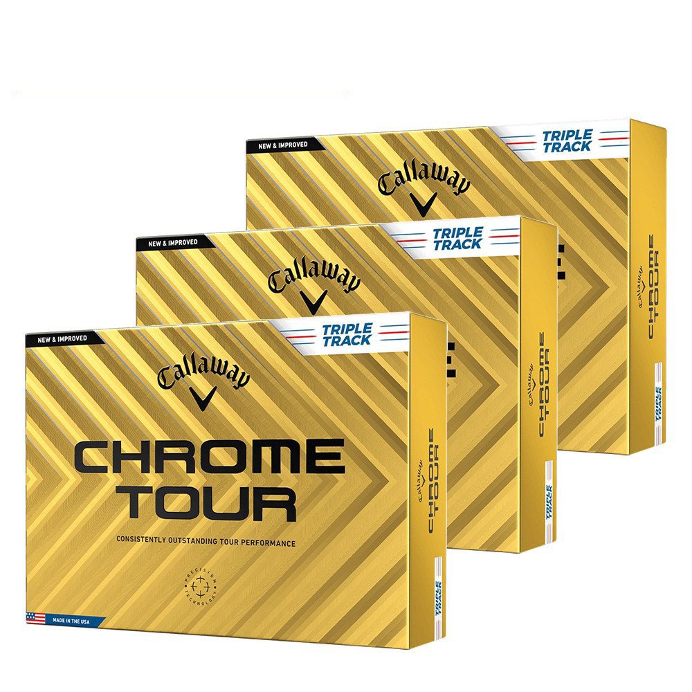 【3ダースセット】 ゴルフボール クロムツアー CHROME TOUR トリプル・トラック 3ダース(36個入り)