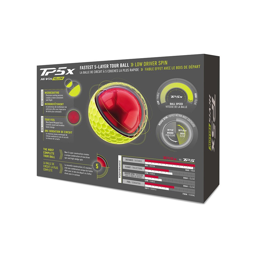 テーラーメイド（TAYLORMADE）（メンズ）ゴルフボール TP5X イエロー 26 2026年モデル ダース(12個入り)