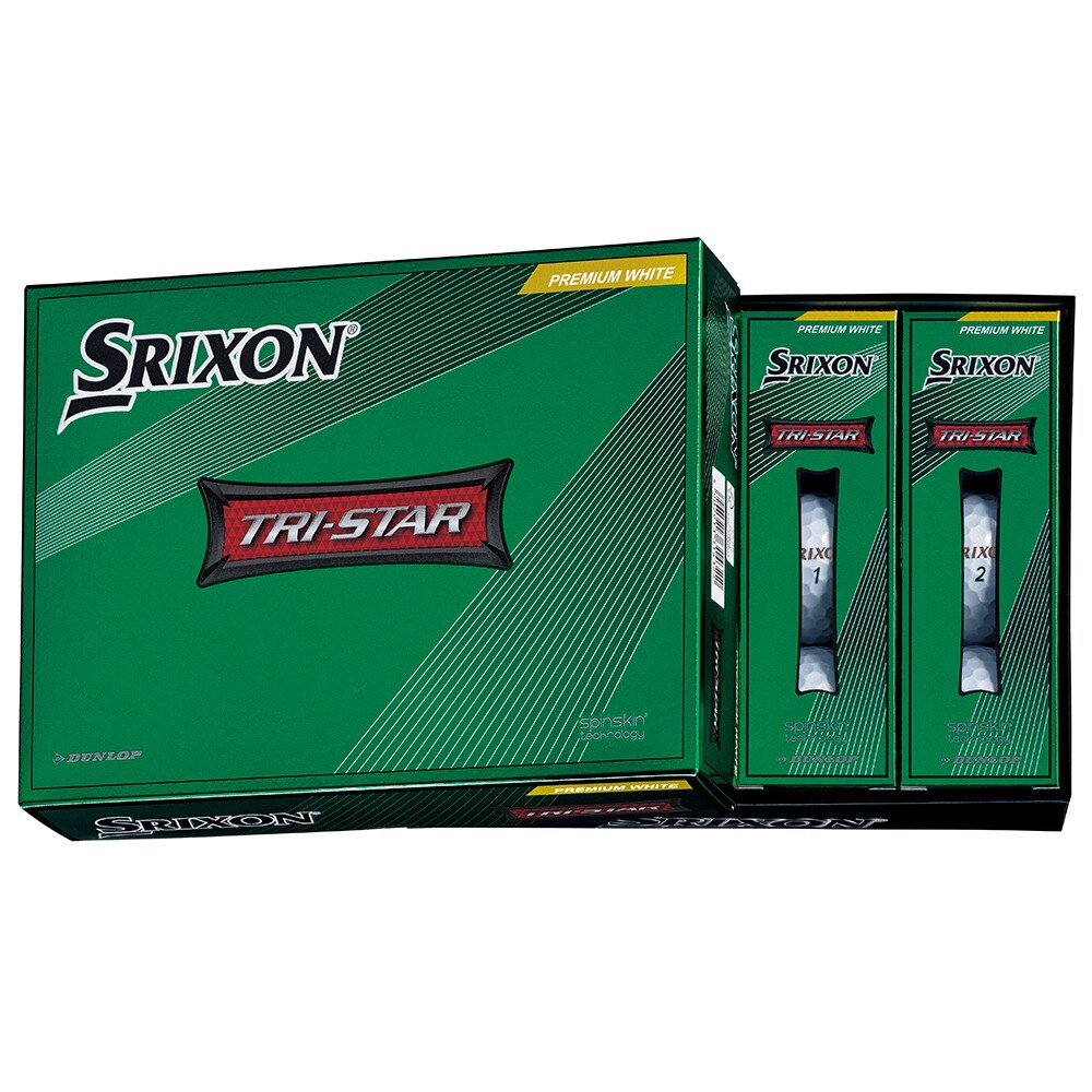 スリクソン（SRIXON）（メンズ）ゴルフボール TRI-STAR 12個入り SN TRS4 PWH 12ケ 22