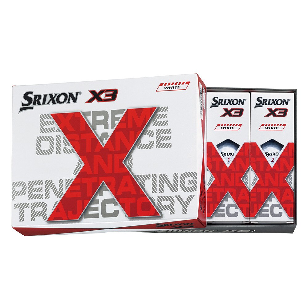 スリクソン（SRIXON）（メンズ）ゴルフボール ダース X3 ボール 12個入 SN X3 WH 12ケ 22