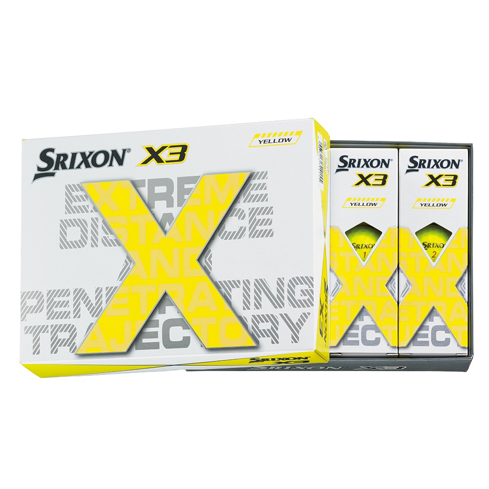 スリクソン（SRIXON）（メンズ）ゴルフボール ダース X3 ボール 12個入 SN X3 YEL 12ケ 22