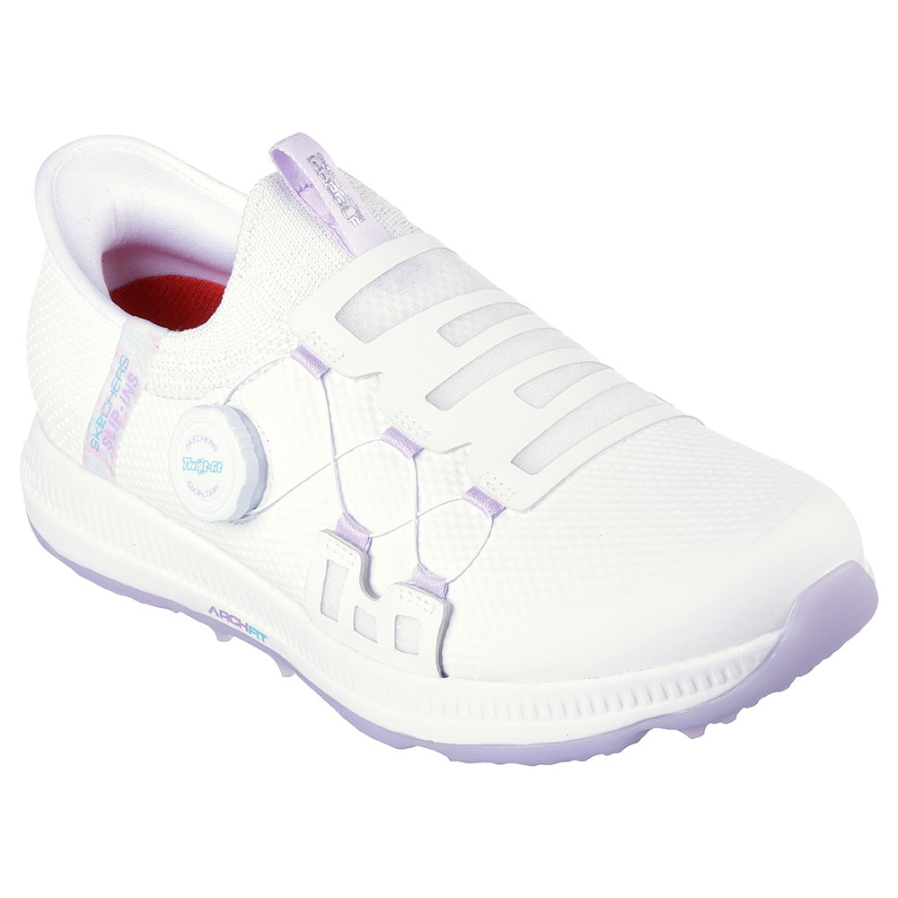 スケッチャーズ（SKECHERS）（レディース）GO GOLF ELITE5 SLIP-INS スパイクレス ゴルフシューズ 123062-WLV