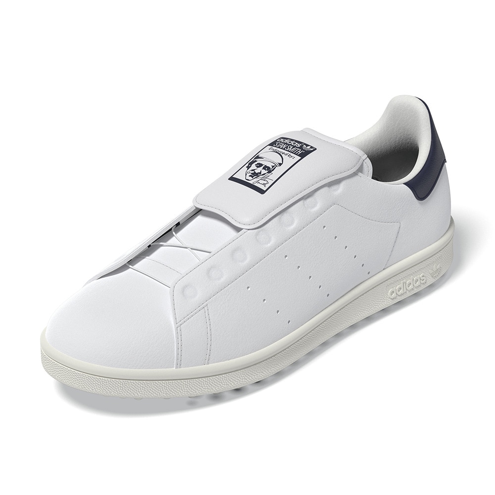 アディダス（adidas）（レディース）スタンスミス ボア ゴルフ シューズ JP5193 W/NVY
