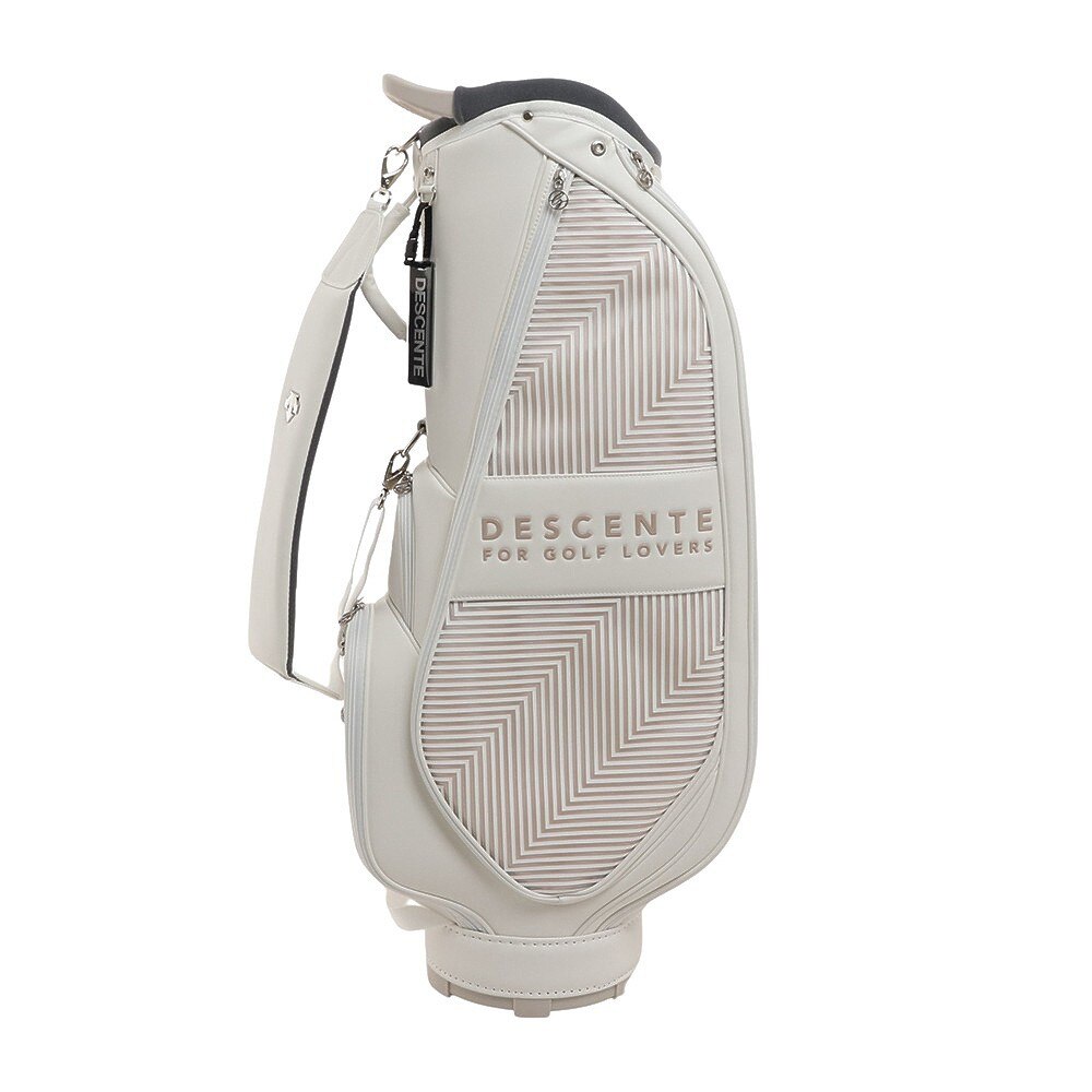 デサントゴルフ（DESCENTEGOLF）（レディース）ゴルフ 8.5型 4分割 デザインメッシュキャディバッグ DQCTJJ01 WH00