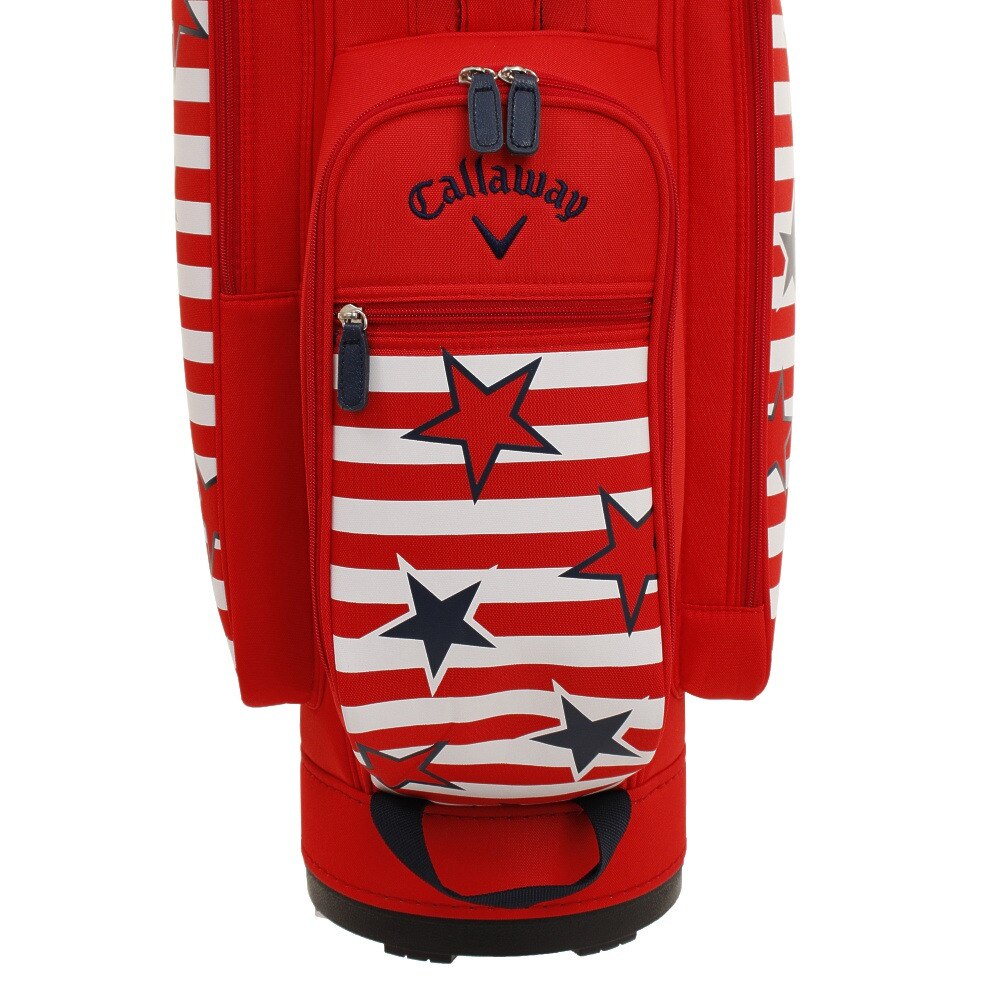 キャロウェイ（CALLAWAY）（レディース）ゴルフ キャディバッグ カート式 8.5型 5分割 ハッピー 21 JM 5121071 RED