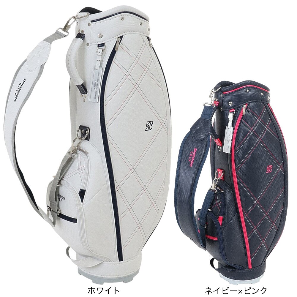 ブリヂストンゴルフ（BRIDGESTONE GOLF）（レディース）ゴルフ キャディバッグ カート式 8.5型 5分割 軽量レディスモデル CBG251WH