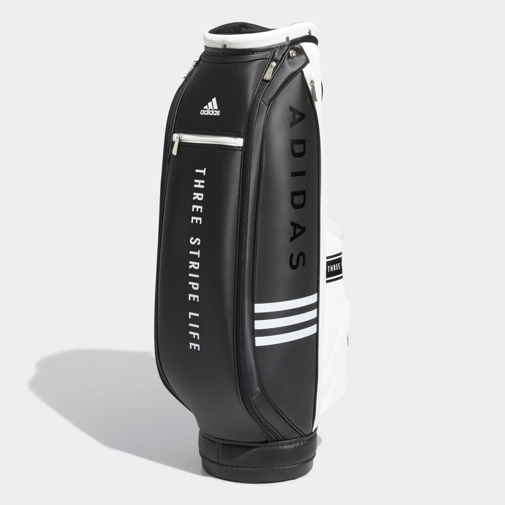 アディダス（adidas）（レディース）ゴルフ キャディバッグ カート式 8.5型 5分割 スリーストライプ E0479-HG5753BK