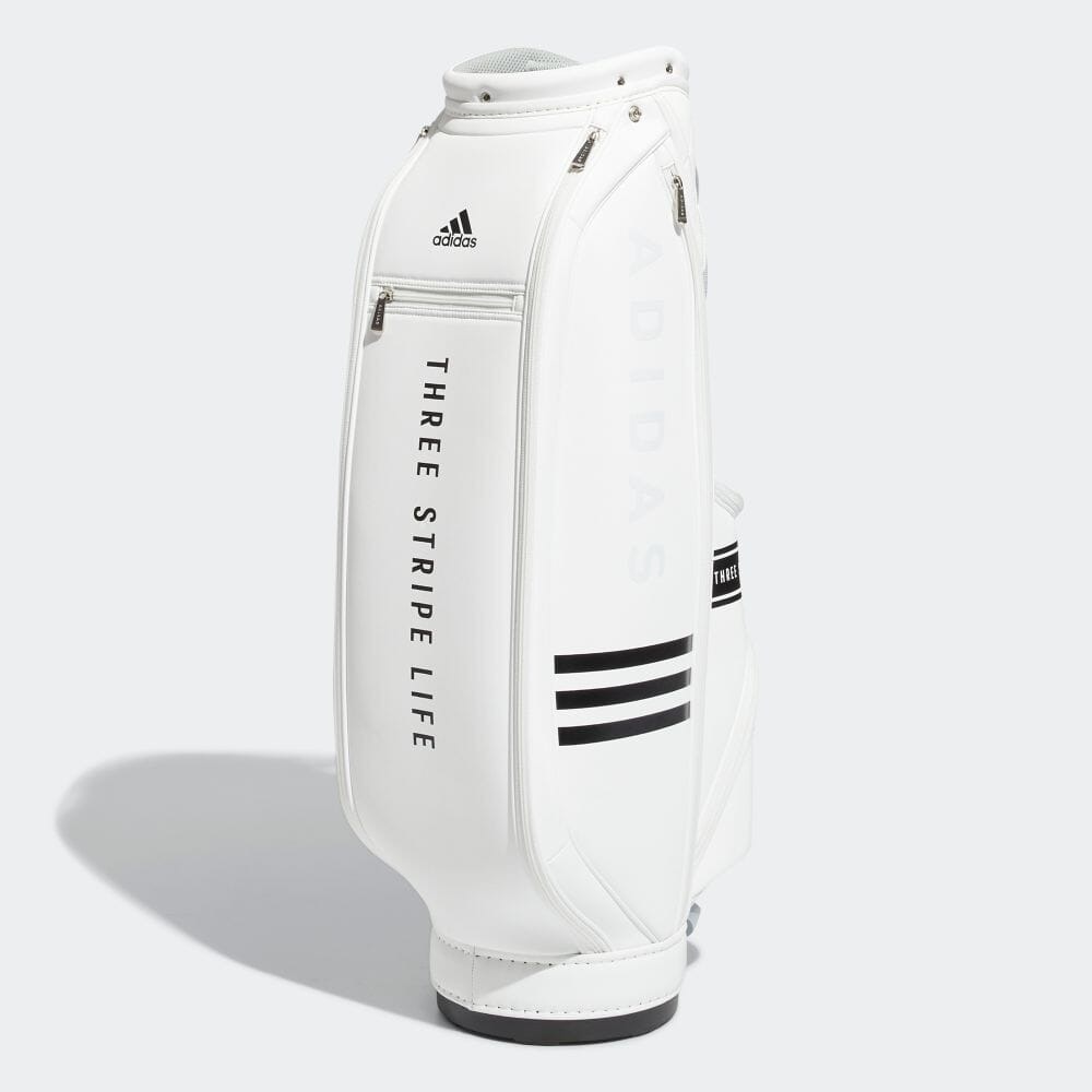 アディダス（adidas）（レディース）ゴルフ キャディバッグ カート式 8.5型 5分割 スリーストライプ E0479-HG8241WH