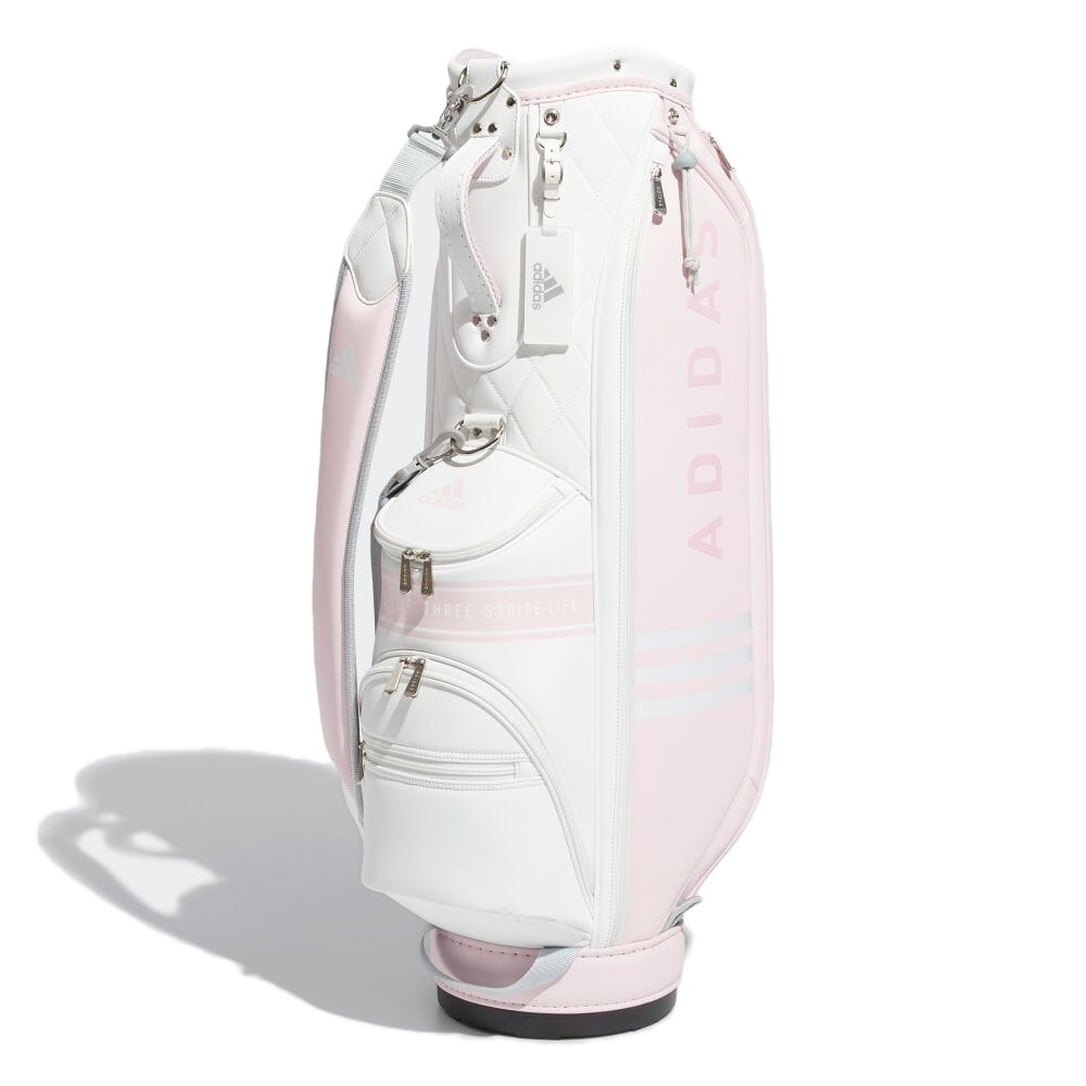 アディダス（adidas）（レディース）ゴルフ キャディバッグ カート式 8.5型 5分割 スリーストライプ E0479-HG8242PI