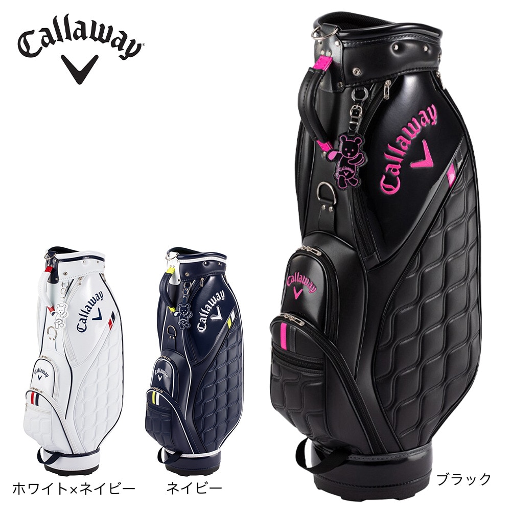 キャロウェイ（CALLAWAY）（レディース）ゴルフ キャディバッグ カート式 8.5型 5分割 ピーユー スポーツ 5123247 CB PU SPT W W/N/R 23