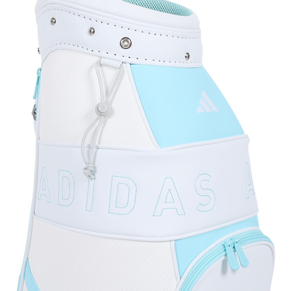 アディダス（adidas）（レディース）ゴルフ キャディバッグ カート式 8.5型 5分割 軽量 スリーストライプ NMH63-HT6809