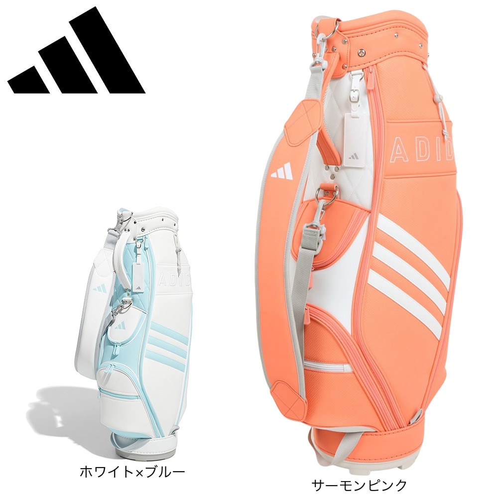 アディダス（adidas）（レディース）ゴルフ キャディバッグ カート式 8.5型 5分割 軽量 スリーストライプ NMH63-HT6810