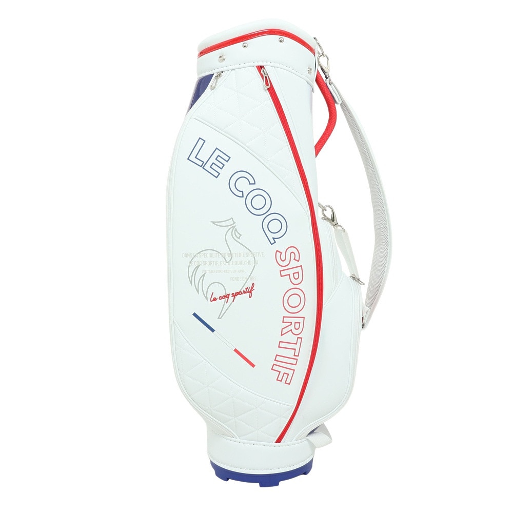 ルコックゴルフ（レディース）ゴルフ キャディバッグ カート式 8.5型 6分割 軽量キャディバッグ QQCVJJ01 WH00