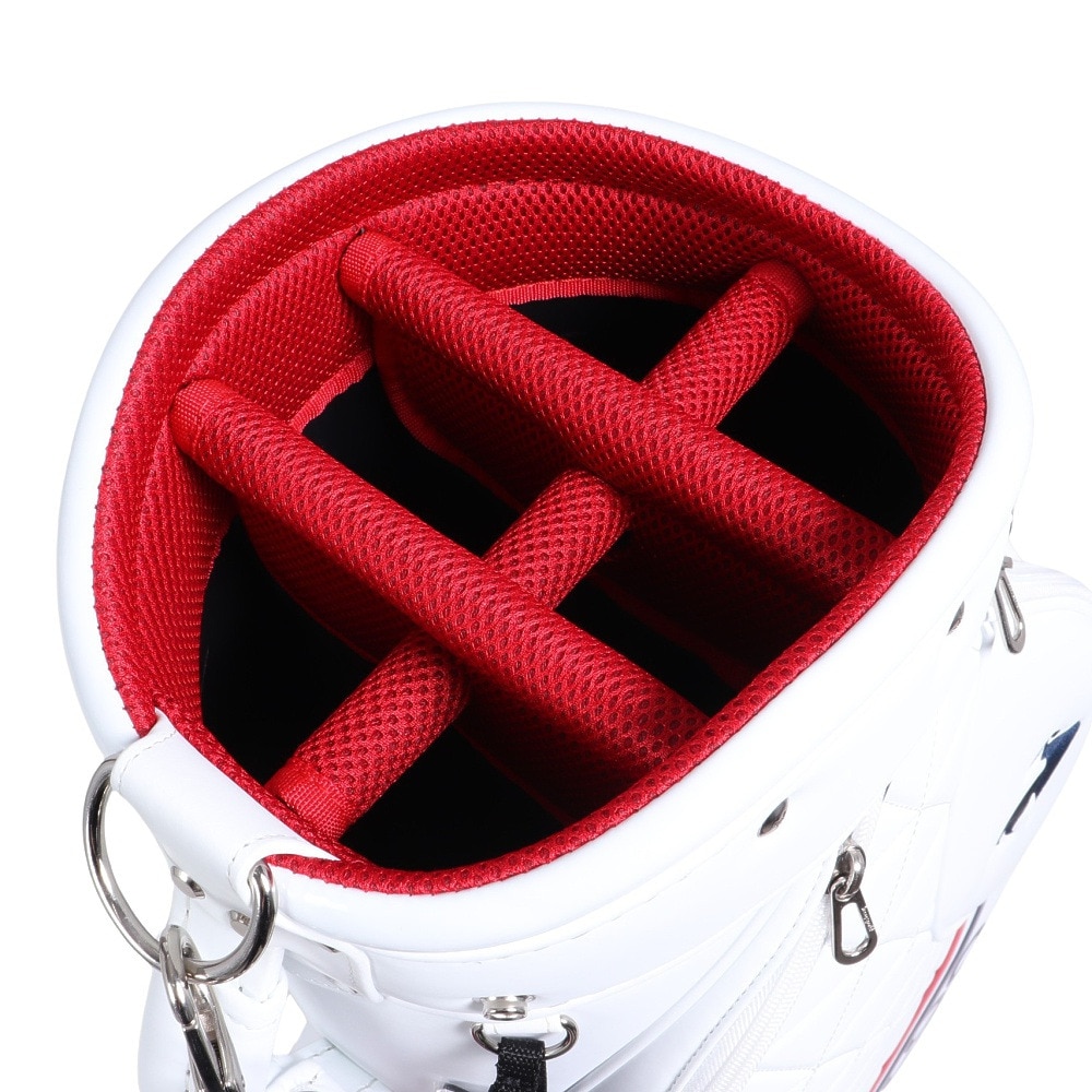ルコックスポルティフ（lecoqsportif）（レディース）ゴルフ 軽量 キャディバッグ カート式 8.5型 6分割 QQCWJJ03 WH00
