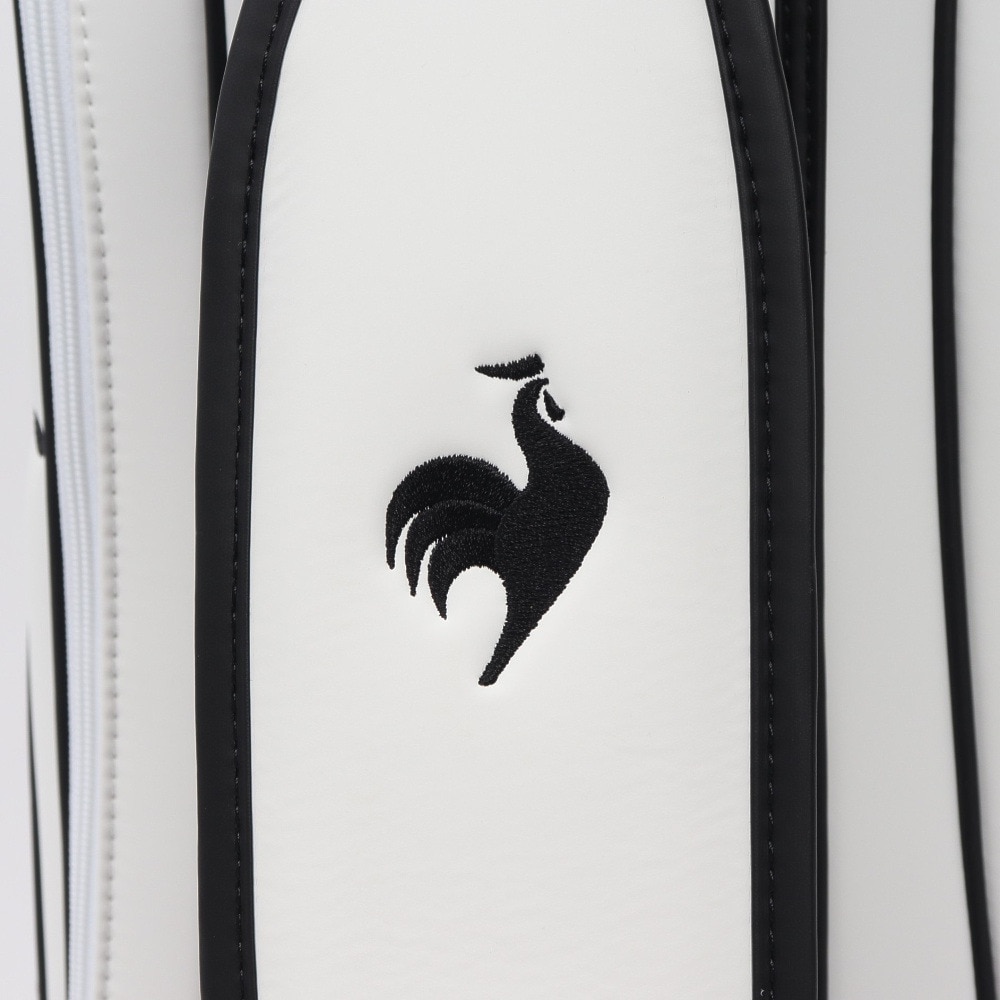 ルコックスポルティフ（lecoqsportif）（レディース）ゴルフ キャディバッグ ブラックトリコデザイン オリジナルネームプレート付き 8.5型 5分割 LG4FCB01L WH00