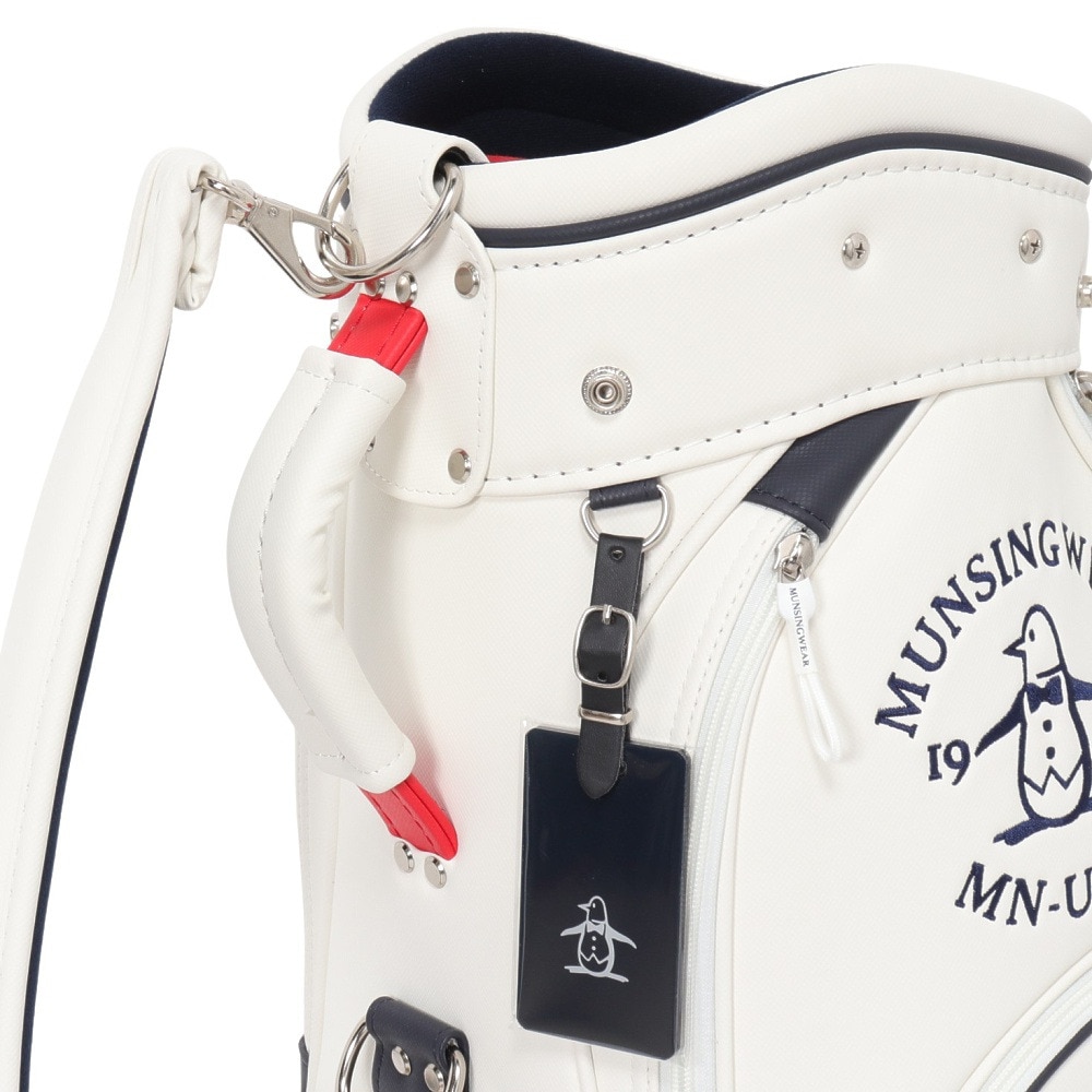 マンシングウエア（MUNSING WEAR）（レディース）ゴルフ フラッグ飛び柄キャディバッグ 8.5型 MG5SCB02L WH00