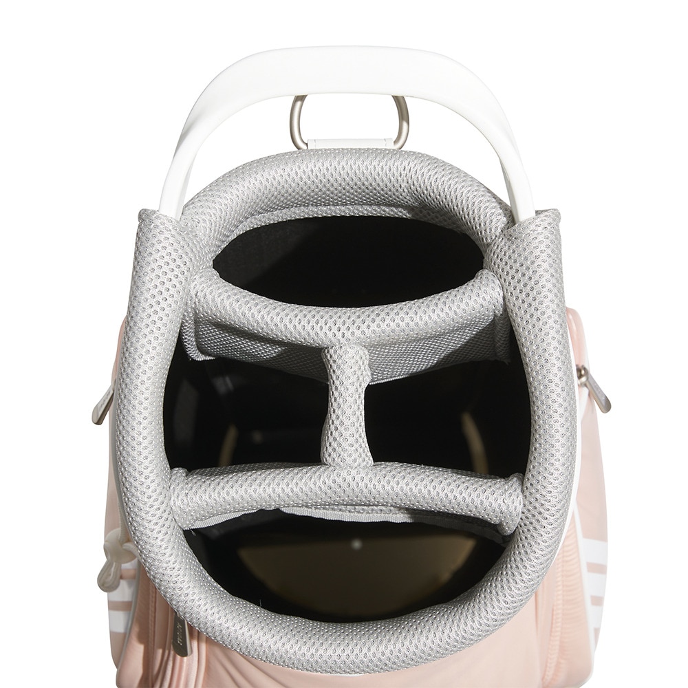 アディダス（adidas）（レディース）ゴルフ キャディバッグ グラフィック 軽量 カート式 キャディバッグ 4分割  KVH35-JH3725PNK
