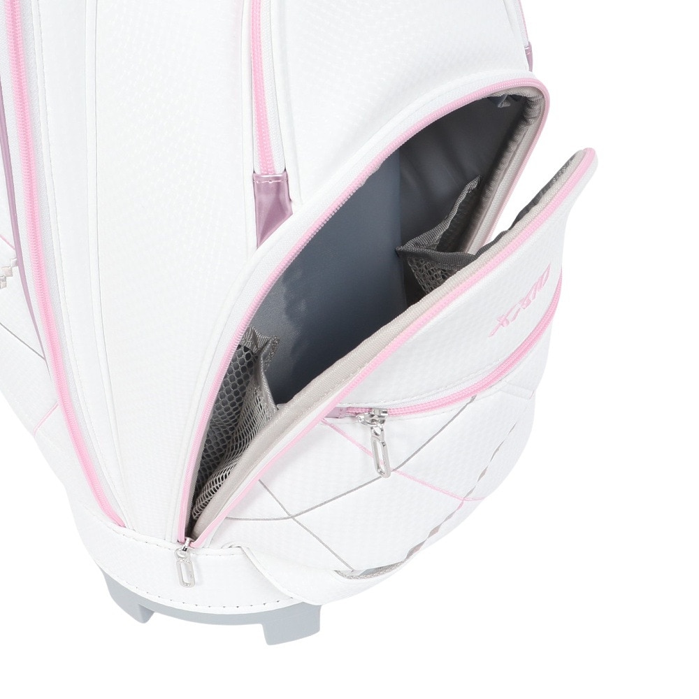 XXIO ゴルフバッグ ホワイト/ピンク　ゼクシオ ゼクシオ（XXIO）（レディース）ゴルフ 軽量 カート式 キャディバッグ