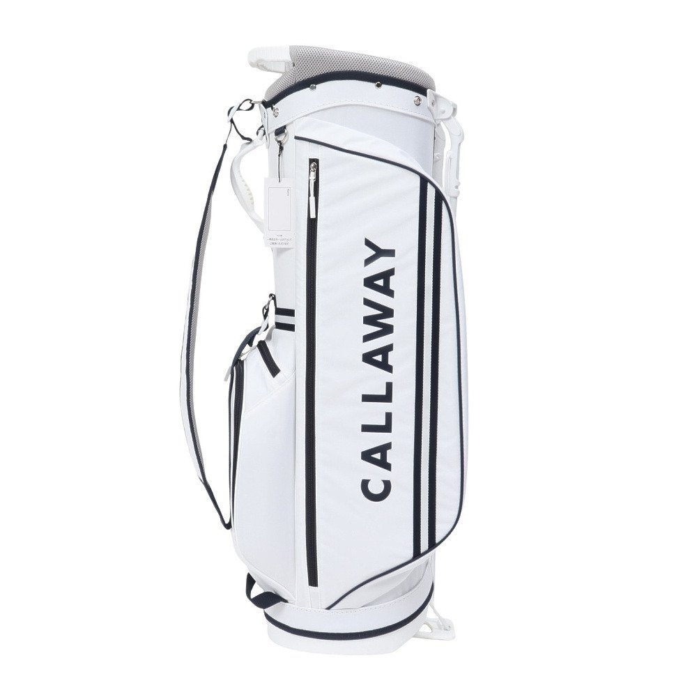Callaway ホワイトキャディバッグ ストライプデザイン　専用 キャロウェイ（CALLAWAY）（メンズ、レディース）ゴルフ 軽量 スタンド