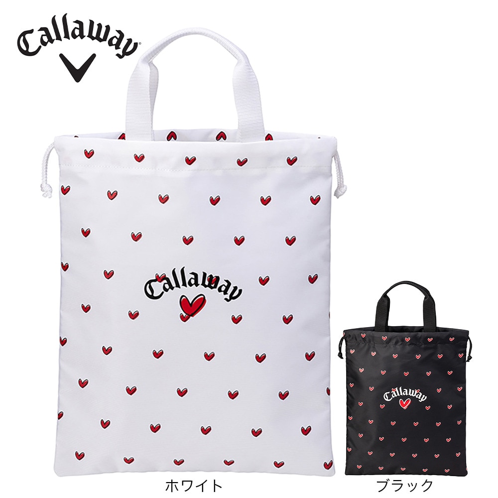 キャロウェイ（CALLAWAY）（レディース）ゴルフ シューズバッグ Love Callaway シューズケース 手提げ 24 5924091LC Shoe Case 24 BLK