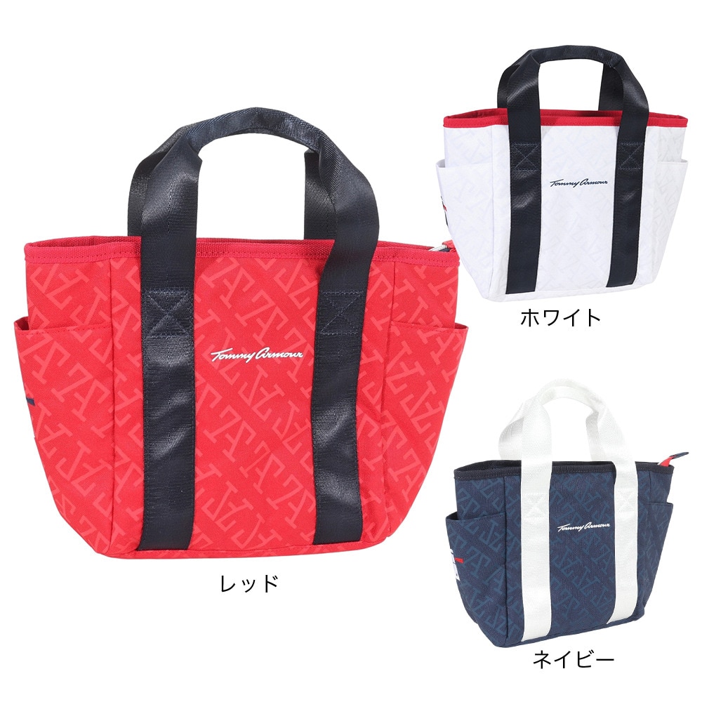トミーアーマー（Tommy Armour）（レディース）ゴルフ 総柄 ラウンドバッグ トートバッグ TAPG23Y180003 RED