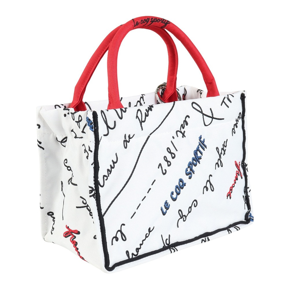 ルコックスポルティフ（lecoqsportif）（レディース）ゴルフ ブラックトリコデザイン スクエア型ポーチ LG4FTT43L WH00