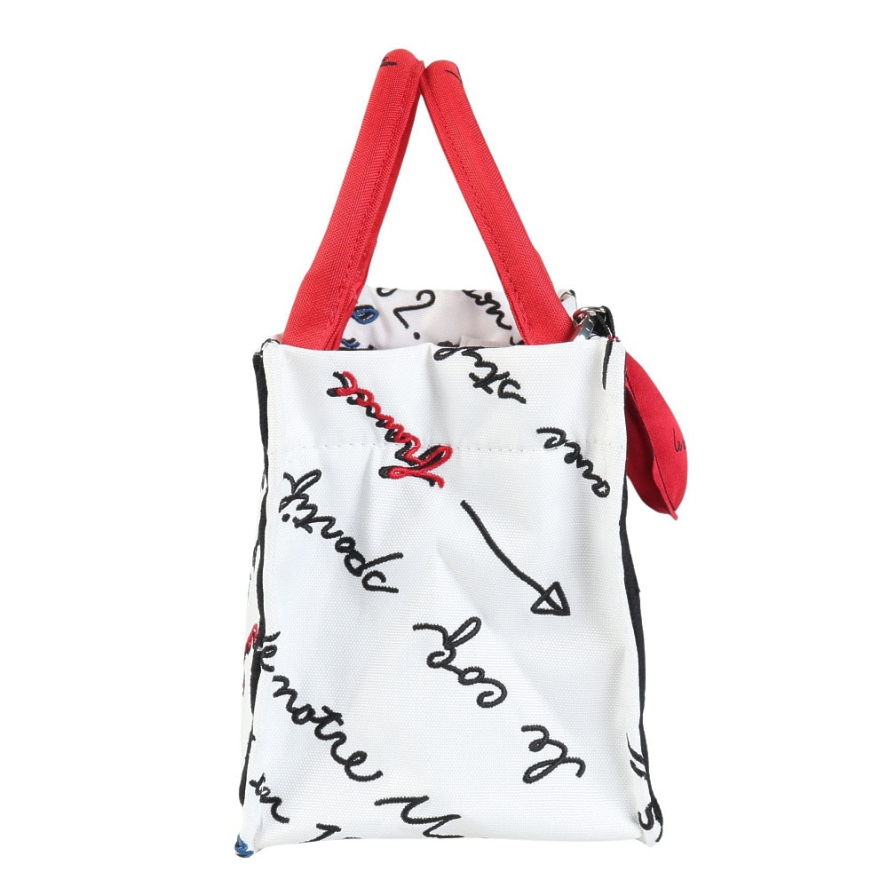 ルコックスポルティフ（lecoqsportif）（レディース）ゴルフ ブラックトリコデザイン スクエア型ポーチ LG4FTT43L WH00