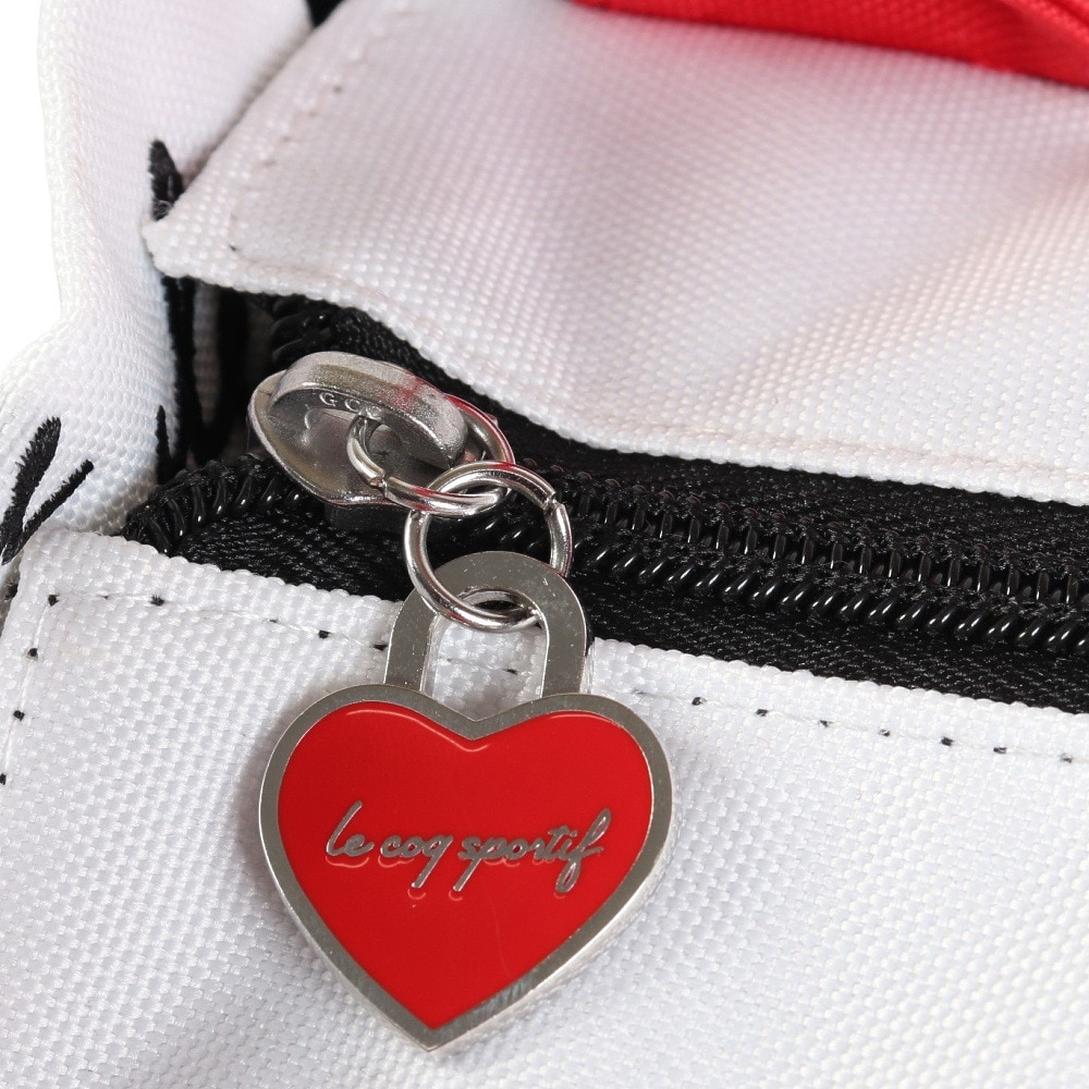 ルコックスポルティフ（lecoqsportif）（レディース）ゴルフ ブラックトリコデザイン スクエア型ポーチ LG4FTT43L WH00