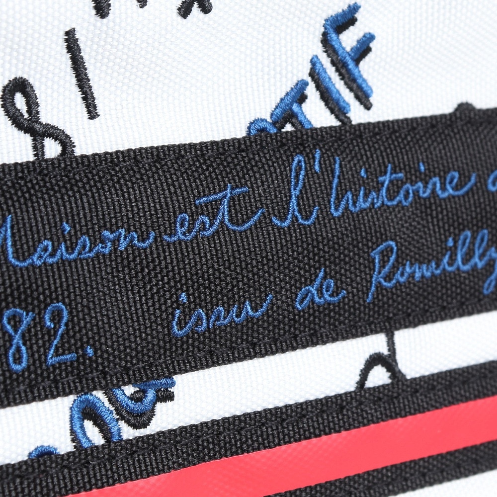 ルコックスポルティフ（lecoqsportif）（レディース）ゴルフ ブラックトリコデザイン スクエア型ポーチ LG4FTT43L WH00