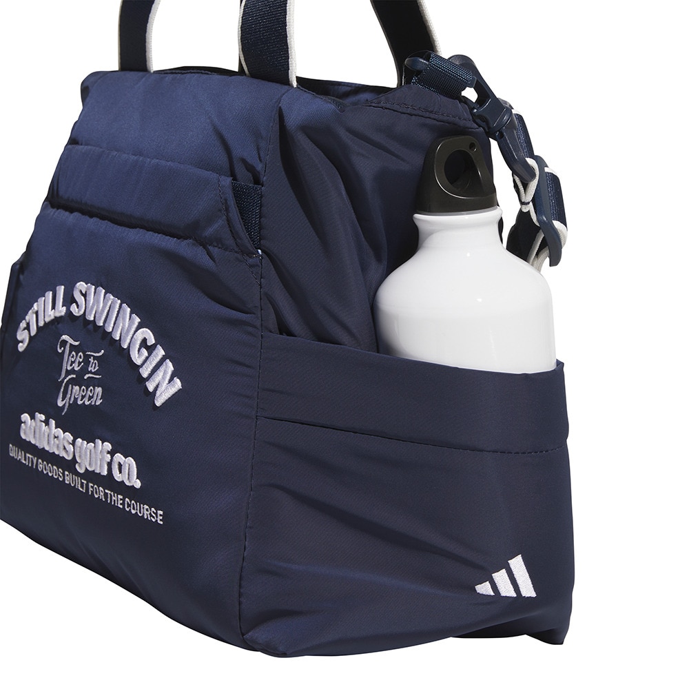 アディダス（adidas）（レディース）保冷ポケット グラフィック ラウンドバッグ 2ウェイ構造 KTI99-JF4641NVY