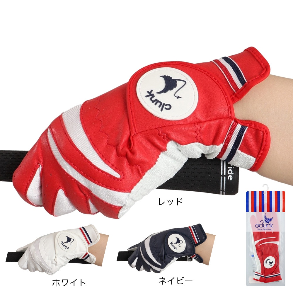 クランク（CLUNK）（レディース）ゴルフ 左手用 ゴルフグローブ CL5KWG10 RED