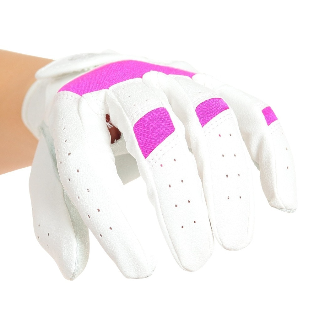セブゴルフ（SEV GOLF）（レディース）ゴルフ 左手用 ゴルフグローブ SEVG-005L WT/PK