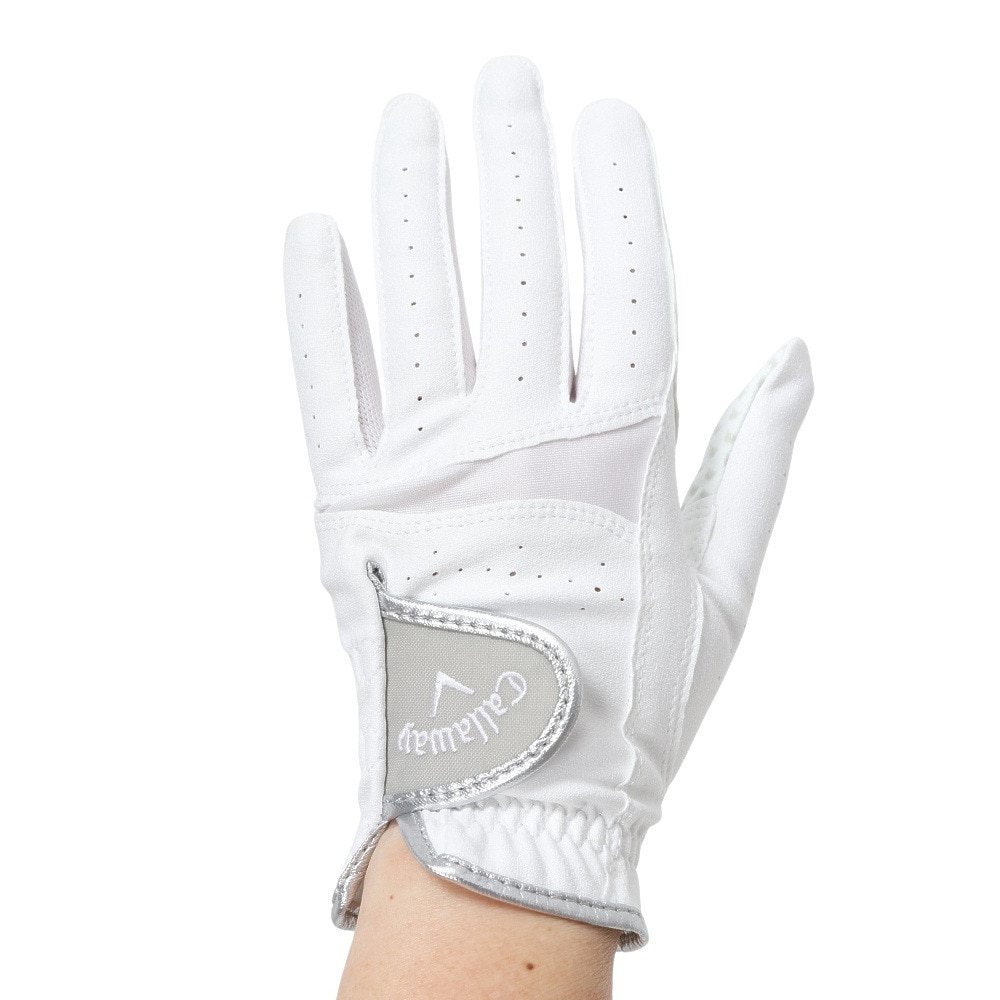 キャロウェイ（CALLAWAY）（レディース）左手用 ハイパー グリップ グローブ 5325162 WHT