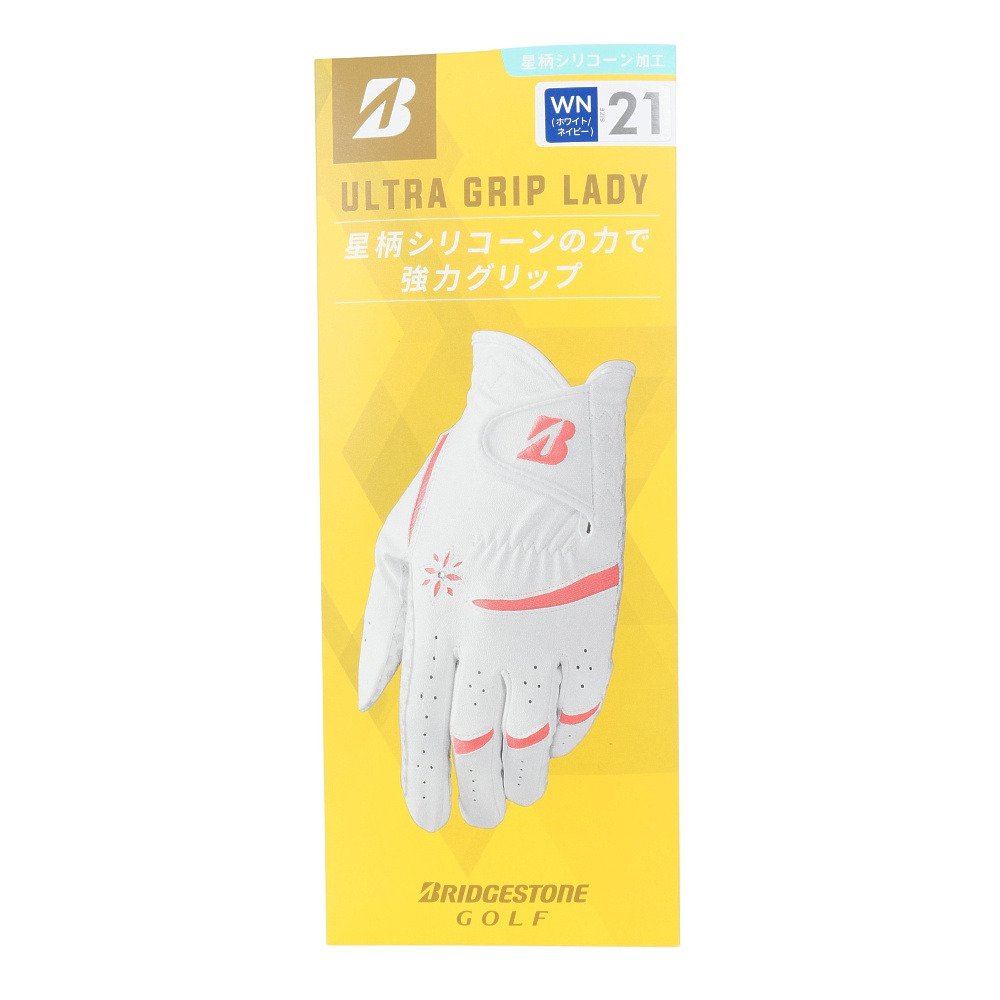 ブリヂストンゴルフ（BRIDGESTONE GOLF）（レディース）ゴルフグローブ 左手用 ULTRA GRIP LADY GL25L1WN