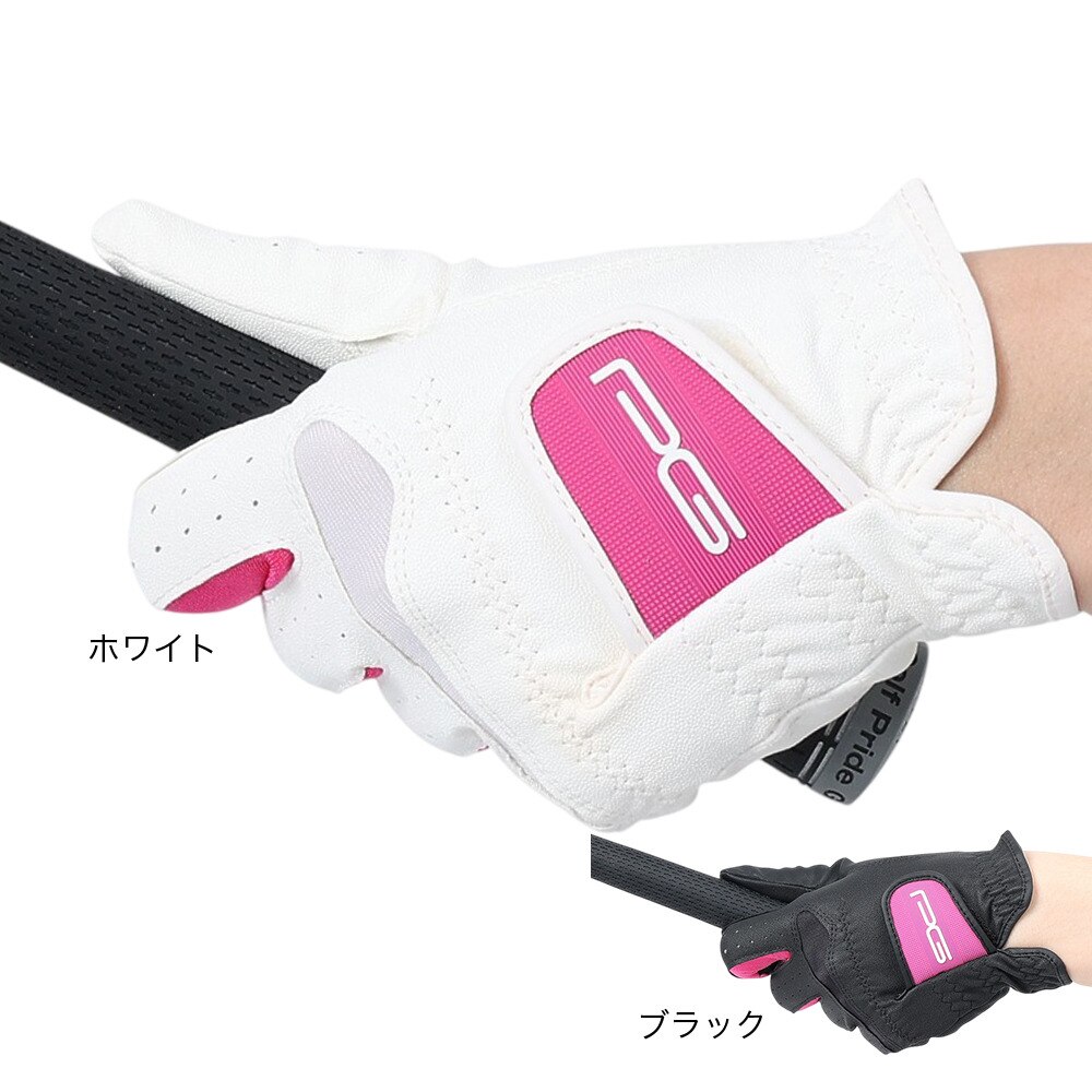 パフォーマンスギア（PG）（レディース）ゴルフ 【左手用合皮】ゴルフ グローブ 合成皮革グローブ L PGNG9T1901 WHT