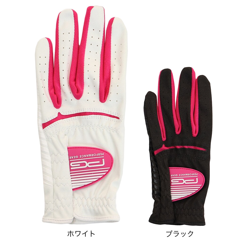 パフォーマンスギア（PG）（レディース）ゴルフ 【左手用人工】 人工皮革グローブ L PGNG9T1903 WHT