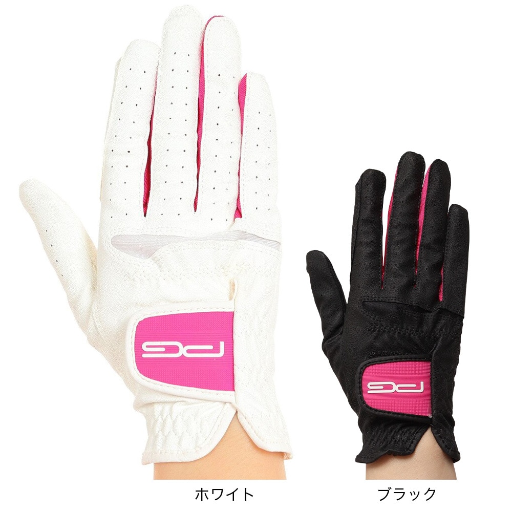 パフォーマンスギア（PG）（レディース）ゴルフ 【右手用合皮】ゴルフ 合成皮革グローブ L-R PGNG9T1902 WHT