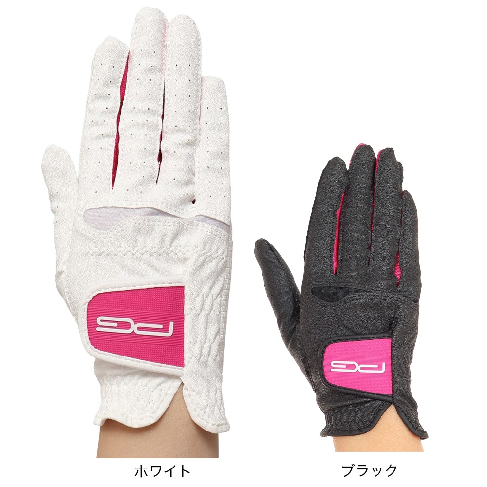 パフォーマンスギア（PG）（レディース）ゴルフ 右手用人工皮革グローブ LR PGNG9T1902.BLK