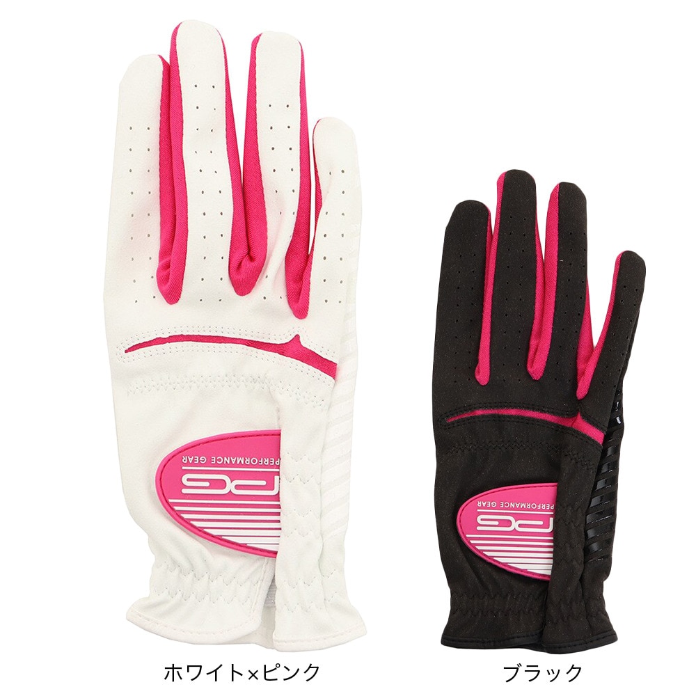 パフォーマンスギア（PG）（レディース）ゴルフ 【右手用人工】人工皮革グローブ L-R PGNG9T1904 WHT