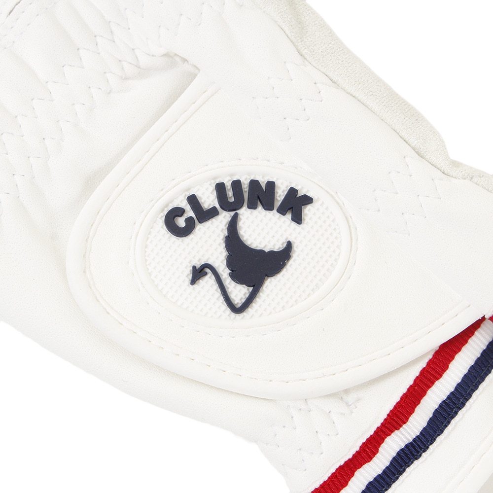 クランク（CLUNK）（レディース）【両手用合皮】ゴルフ グローブグローブ ナノ2 CL51WG02 WHT