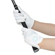 フットジョイ（FootJoy）（レディース）ゴルフ 暑さ対策 ゴルフグローブ 両手用 夏 接触冷感 ひんやり UVカット 吸汗 速乾 合成皮革 ステイクールEX WT/BL FGWSC21WB
