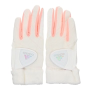 アディダス（adidas）（レディース）ゴルフ 両手用 フリース ウォームペアグローブ EMI91-GU6133 WH/HO