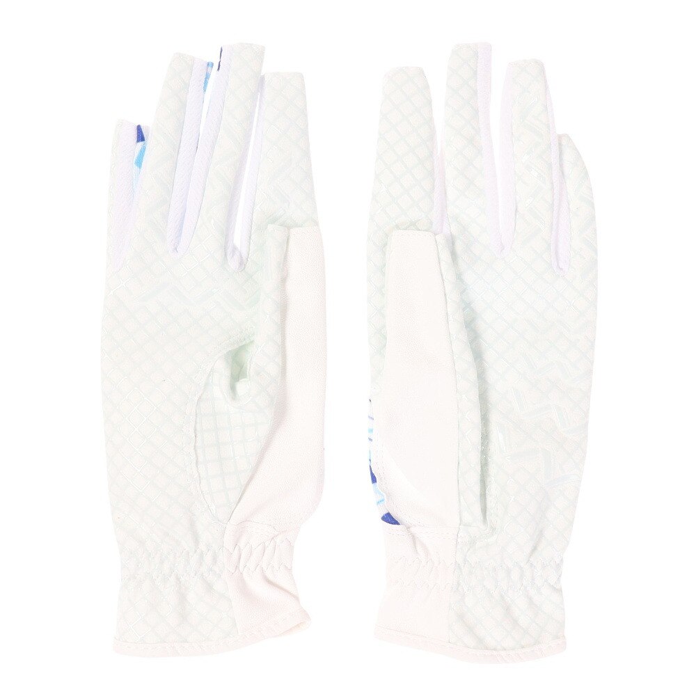 ミズノ（MIZUNO）（レディース）ゴルフ 暑さ対策 ゴルフグローブ 両手用 夏 接触冷感 ひんやり 吸汗 速乾 合成皮革 ダブルグリップ クール 5MJWB20201