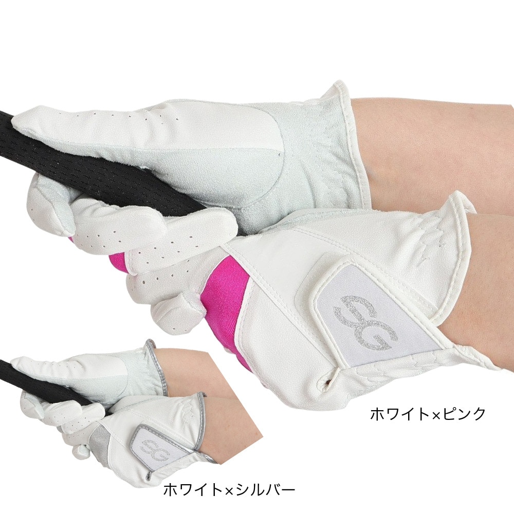 セブゴルフ（SEV GOLF）（レディース）ゴルフ 両手用 ゴルフグローブ SEVG-005LW WT/PK